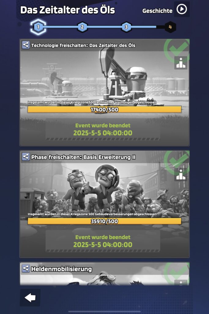 👉Season 2 Celebration - Age of Oil 7 👉Season 2 Celebration - Age of Oil - Die Season 2 Celebration beginnt direkt nach dem Ende der regulären Season 2 und läuft mindestens 5 Wochen lang. Im Mittelpunkt steht das neue Feature „The Age of Oil“. Hier erfährst du alle Details zu Voraussetzungen, Gebäuden, Ressourcenbedarf, wöchentlichen Missionen und strategischen Tipps für F2P-Spieler. 6