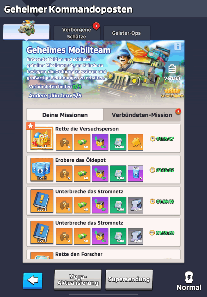 👉Geheimmissionen meistern – Tipps für maximale Belohnung | Last War Guide - Du willst bessere Ressourcen, seltene Truhen und extra Boosts? Dann solltest du Geheimmissionen täglich nutzen – hier erfährst du, wie du das Beste aus dem geheimen Kommandoposten machst! 1