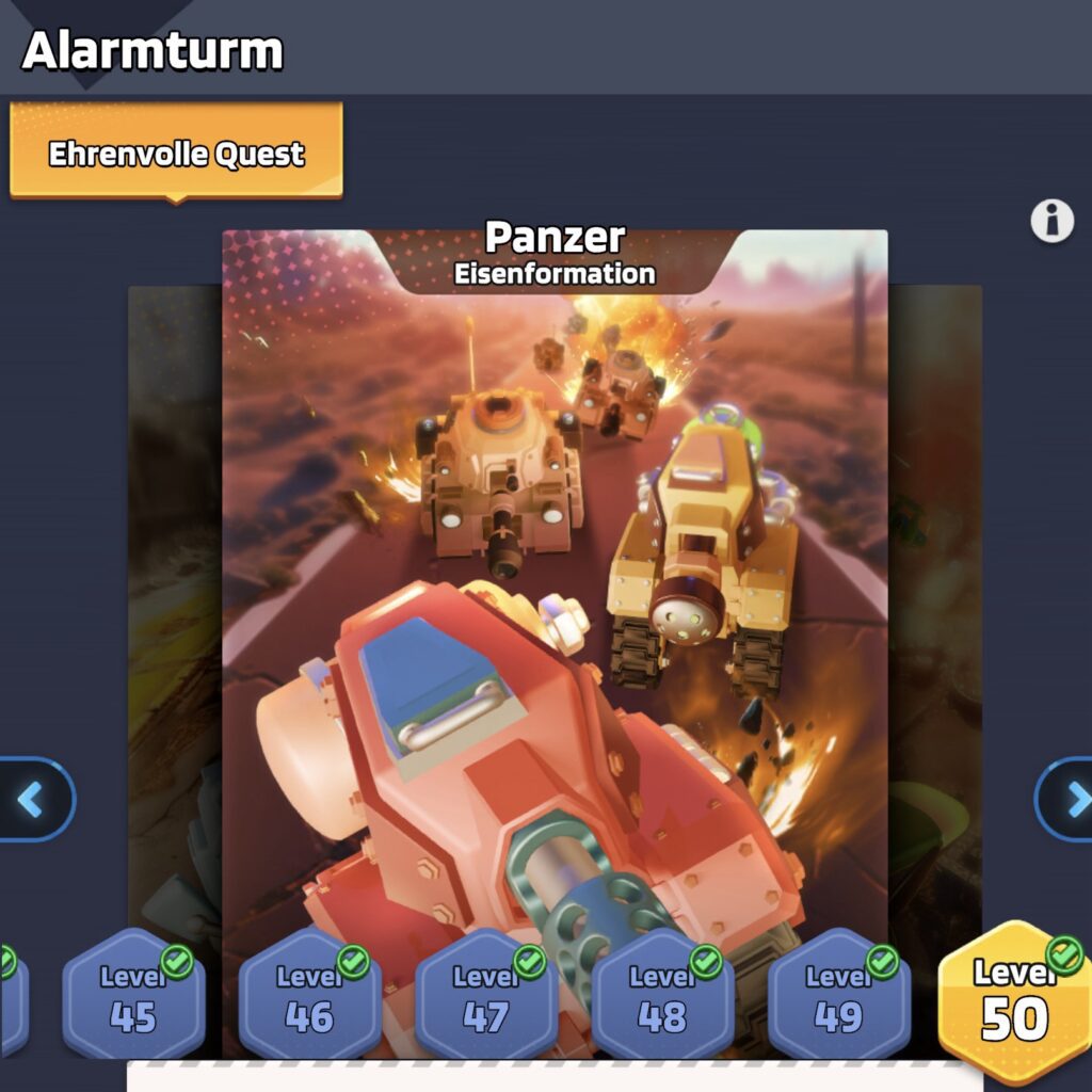 Alarmturm Quests meistern | Last War Survival 2 Alarmturm Quests meistern | Last War Survival - Die Alarmturm-Challenge in Last War: Survival bietet dir die Möglichkeit Kampagnen Medaillen zu verdienen, mit denen du im Kampagnen Shop einkaufen kannst. Abhängig von deiner Leistung bzw. wieviele Stufen du schaffst bekommst du bis zu 117.000 Medaillen pro Challenge. Wenn du höhere Level schaffst, kannst du dir bessere Belohnungen sichern. Hier erfährst du, wie du die Kämpfe strategisch planst – inkl. eingebettetem Video! 1